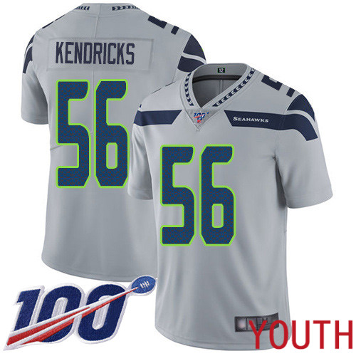 Seattle Seahawks Limited Grey Youth Mychal Kendricks Alternate Jersey NFL Football #56 100th Season Vapor Untouchable